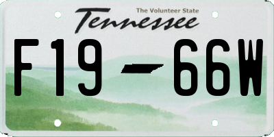 TN license plate F1966W
