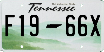 TN license plate F1966X