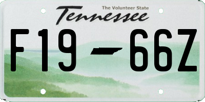 TN license plate F1966Z