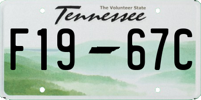 TN license plate F1967C