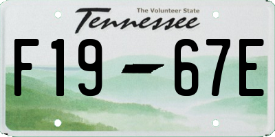 TN license plate F1967E