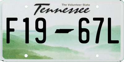 TN license plate F1967L