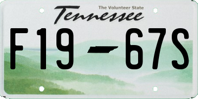 TN license plate F1967S