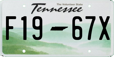 TN license plate F1967X