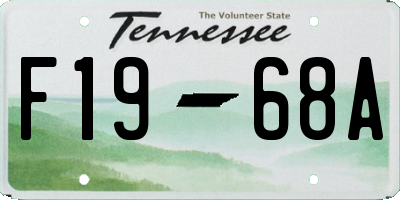TN license plate F1968A