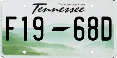 TN license plate F1968D