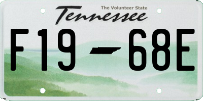 TN license plate F1968E