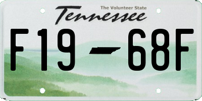 TN license plate F1968F
