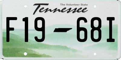 TN license plate F1968I