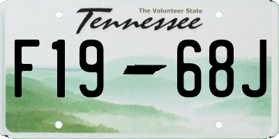 TN license plate F1968J
