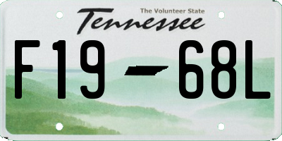 TN license plate F1968L
