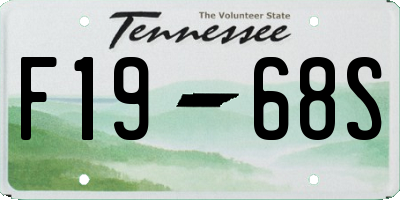 TN license plate F1968S