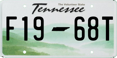 TN license plate F1968T