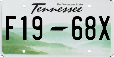TN license plate F1968X