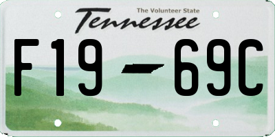 TN license plate F1969C