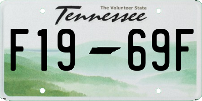 TN license plate F1969F