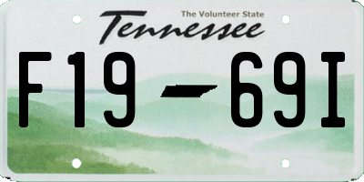 TN license plate F1969I