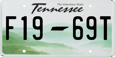 TN license plate F1969T