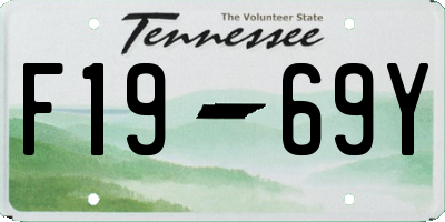TN license plate F1969Y