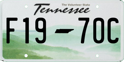 TN license plate F1970C