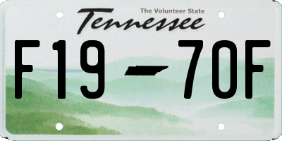 TN license plate F1970F