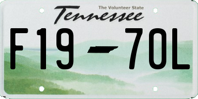 TN license plate F1970L