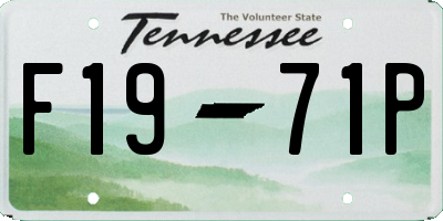 TN license plate F1971P