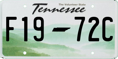 TN license plate F1972C