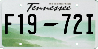 TN license plate F1972I