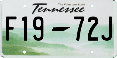 TN license plate F1972J