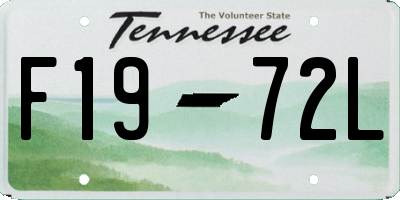 TN license plate F1972L
