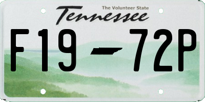 TN license plate F1972P