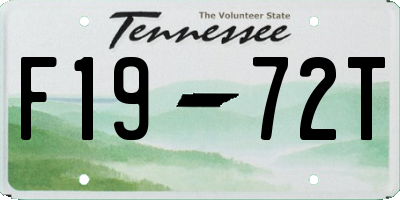 TN license plate F1972T