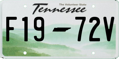 TN license plate F1972V