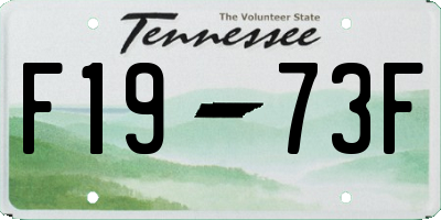 TN license plate F1973F