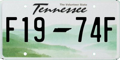 TN license plate F1974F