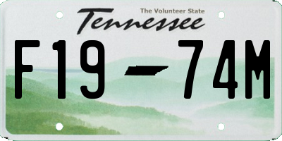 TN license plate F1974M