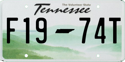 TN license plate F1974T