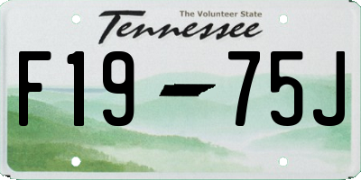 TN license plate F1975J