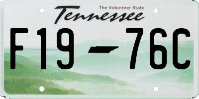 TN license plate F1976C