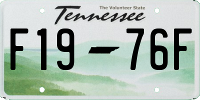TN license plate F1976F