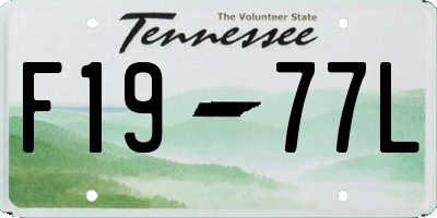 TN license plate F1977L