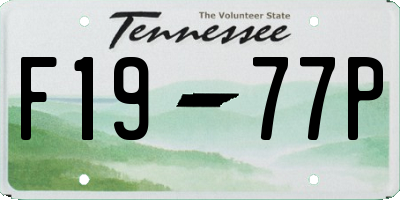 TN license plate F1977P