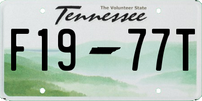TN license plate F1977T