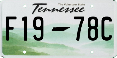 TN license plate F1978C