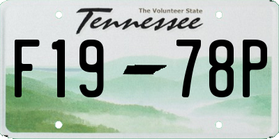 TN license plate F1978P