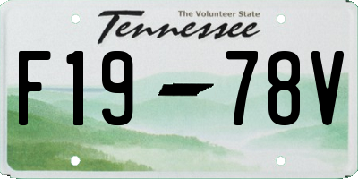 TN license plate F1978V