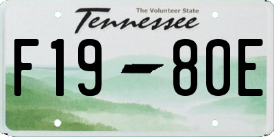 TN license plate F1980E