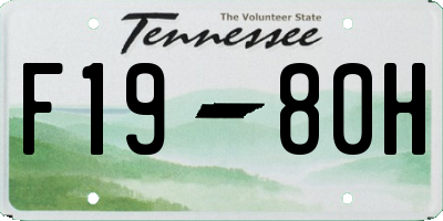 TN license plate F1980H