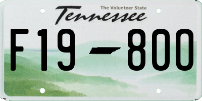 TN license plate F1980O